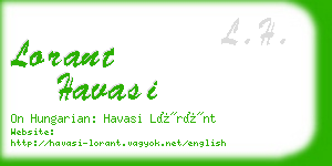 lorant havasi business card